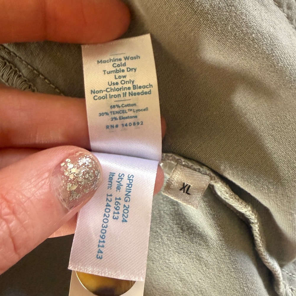 Marine layer NWT Women's Olive green button Jacket cotton tencel freya utility - Picture 9 of 10